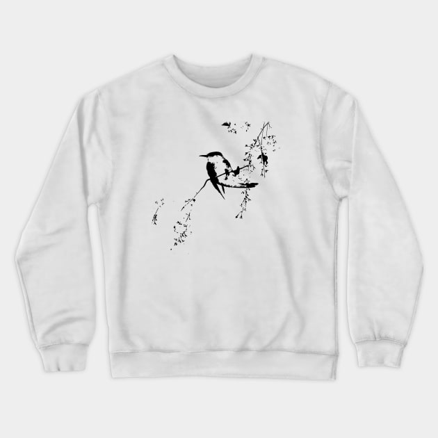 Japanese painting silhouette Crewneck Sweatshirt by Bearpear